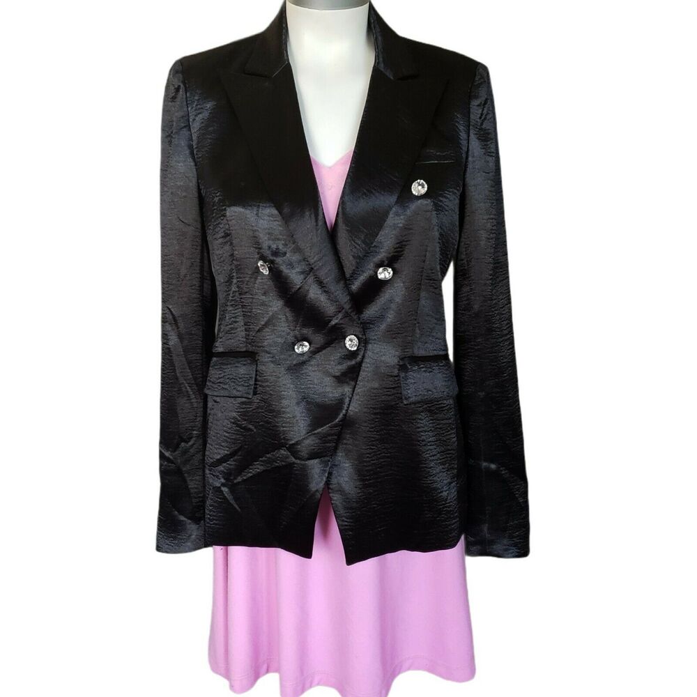 Generation Love Adele Crystal Button Blazer Black… - image 1